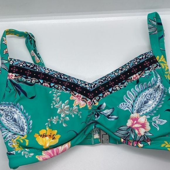 NWT Seafolly Water Green DD Cup Bralette Evergreen (USA 4) - Picture 3 of 6
